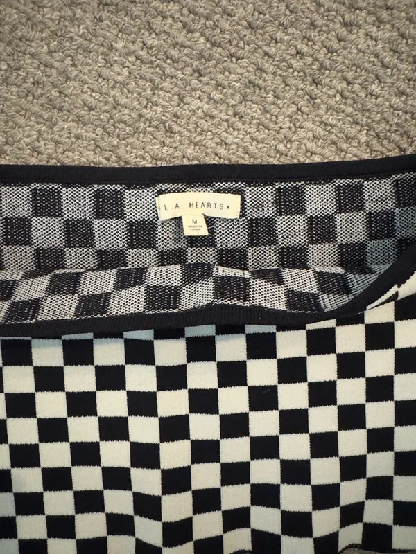 L.A. Hearts Checkered Tube Top - Image 3