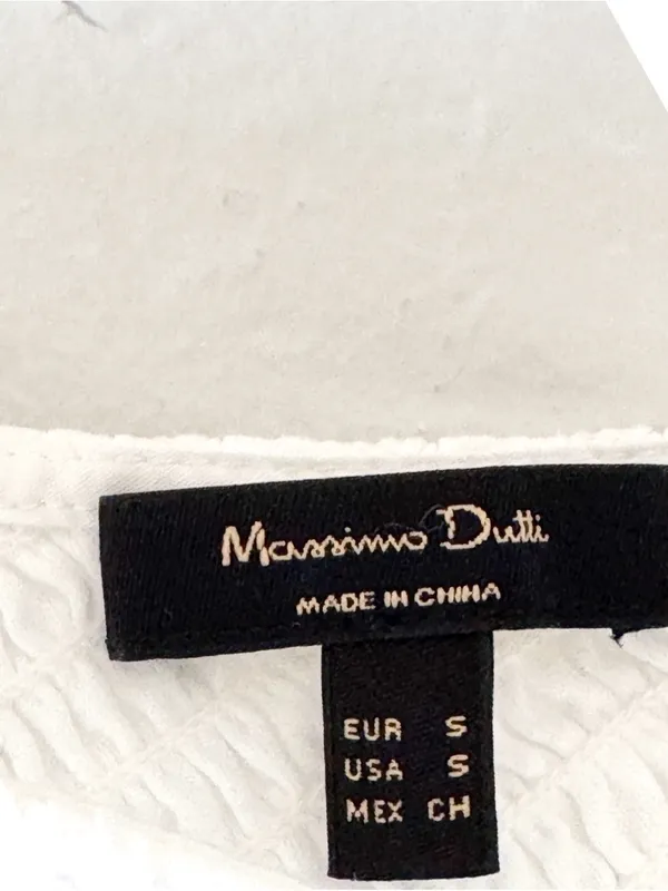 Massimo Dutti One-Shoulder White Maxi Dress - Image 4