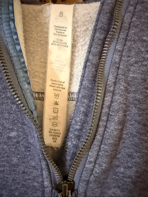 Lululemon Blue Purple Oversized Scuba 1/2 Zip Hoodie - Image 4