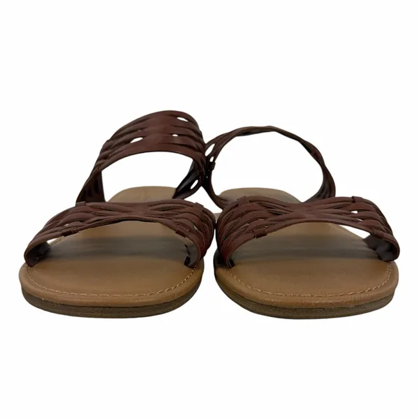 Universal Threads Addie Two Band Flat Slide Sandal Brown Size 7.5 - Image 5