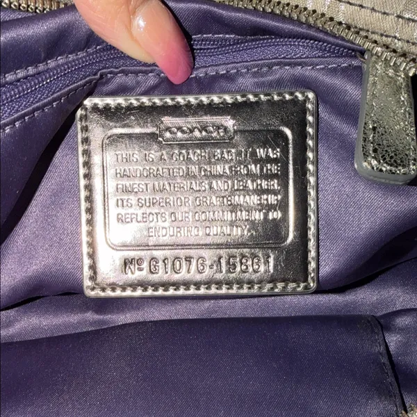 Coach Elegant Gray Designer‎ Handbag - Image 15