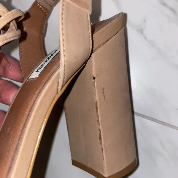 Steve Madden camel leather lace up heel - Image 5