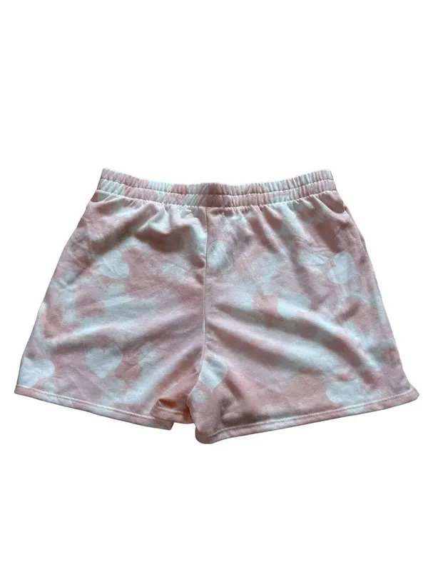 Grayson Threads Pink Tie Dye Heart Sleep Shirt and Shorts Medium - Image 6