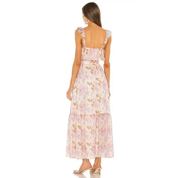 House of Harlow 1960 x REVOLVE Evelyne Maxi Dress Womens S Pink Floral Boho Chic - Image 4