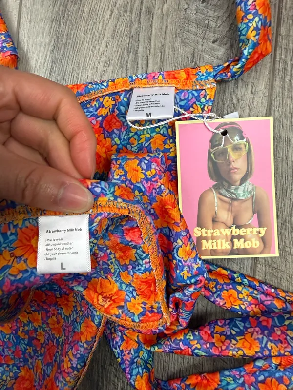 Strawberry Milk Mob Apres Bikini Set Pink Size M - Image 12