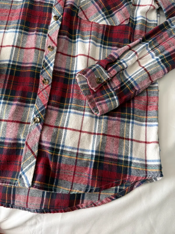 Thread and Supply Red And White Plaid Flannel - Image 4