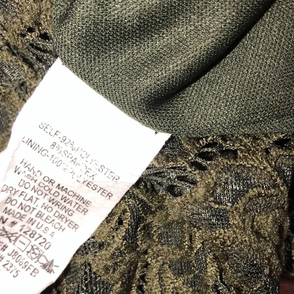 Blue Rain size medium olive green flirty romper - Image 9