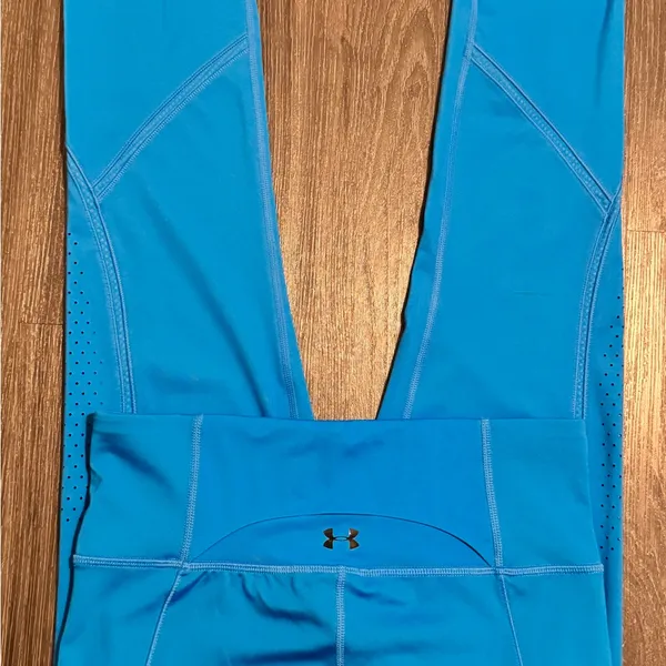 Under Armour Women Compression Tights Pants Sky Blue Size Medium - Image 2