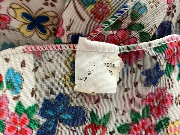Women’s Floral Silky Scarf, Grandma core, machine stitched edges - Image 3