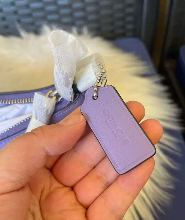 Coach TERI SHOULDER BAG ( CR099) SILVER/LIGHT VIOLET Purple Purse - Image 7