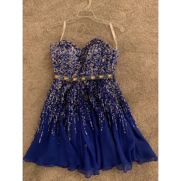 Sherri Hill strapless chiffon dress - Image 4