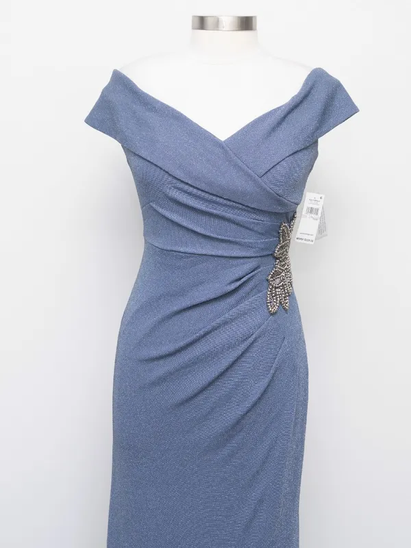 Alex Evenings -‎ Off-the-Shoulder Beaded Gown - Image 9