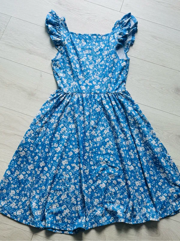 Loemes Dress, Summer Cute Floral Flowy Knee Length Sundressses Beach Size S - Image 4