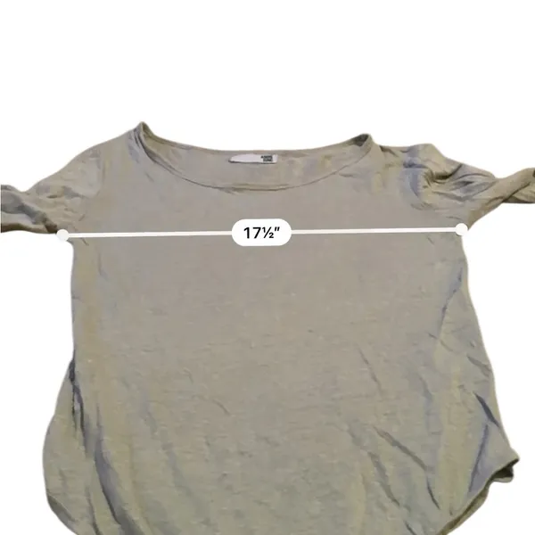 ANINE‎ BING Linen Long Sleeve Top Women’s Size Small Lightweight Scoop Neck - Image 6