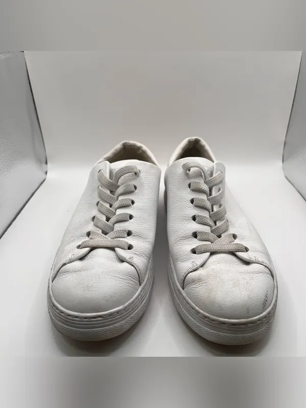 PAUL GREEN Ajay Sport Sneakers LOW TOP WHITE LEAHTER size 5.5 US 8 - Image 4