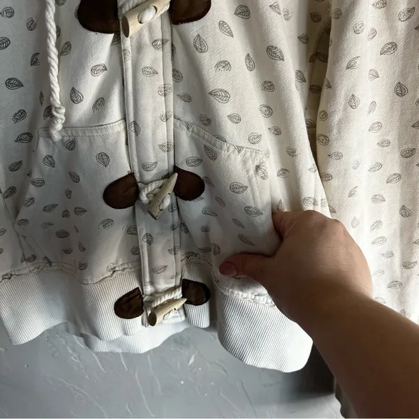 Billabong Vintage Wood Toggle‎ Leaves Zip Up Sweater - Image 3