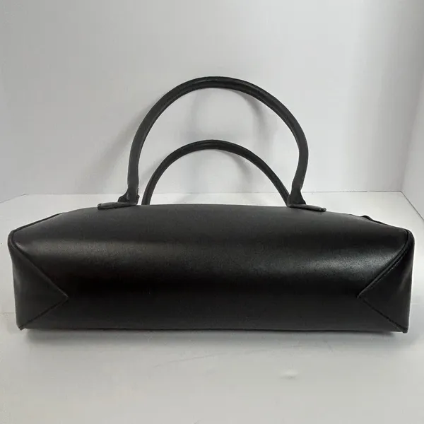 Moda Luxe Black Shoulder Bag Faux Leather Zip Top Top Handle Purse‎ - Image 11
