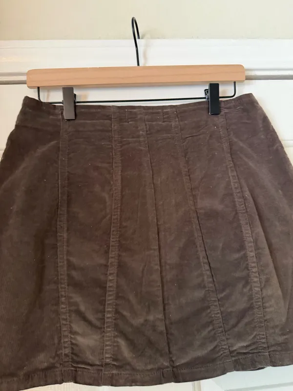 Free People Layla Corduroy Mini Skirt Mocha - Image 6