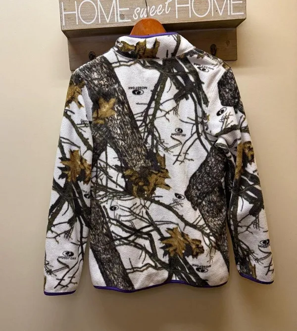 Mossy Oak Womens Camouflage Fleece Zip Up Jacket - Image 4