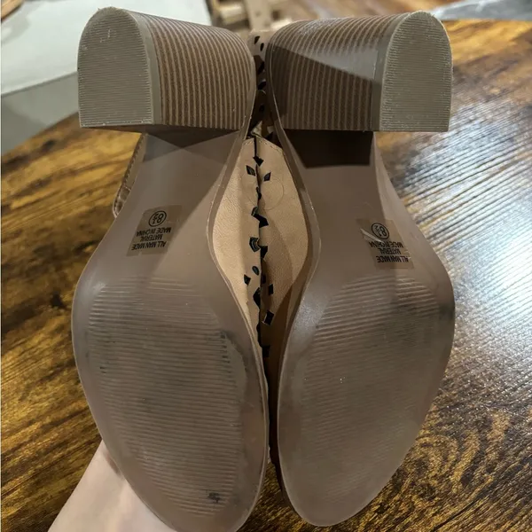 TAN SODA OPEN TOE HEELS - Image 5