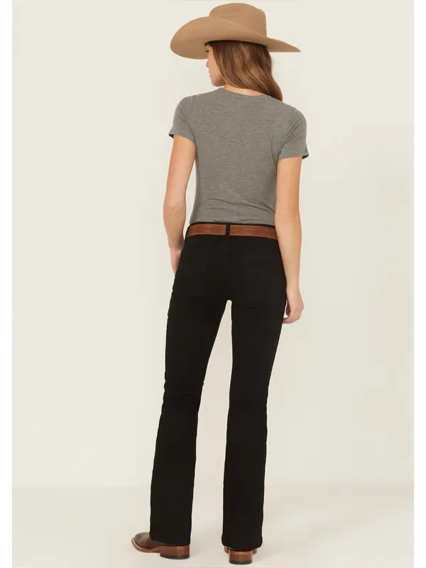 Wrangler Women'S Black Mid Rise Bootcut Jeans - Image 3