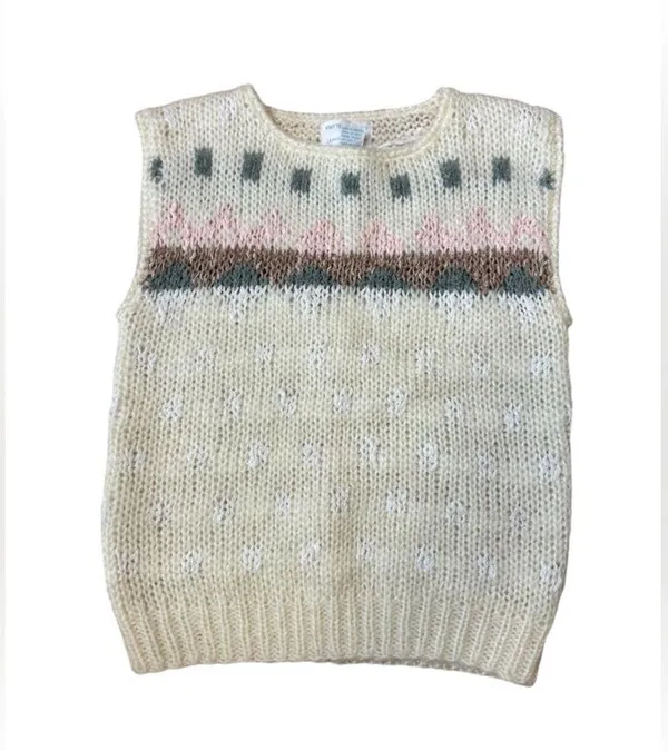 Vintage Wool Blend Sweater Vest Jamie Scott Size M - Image 3