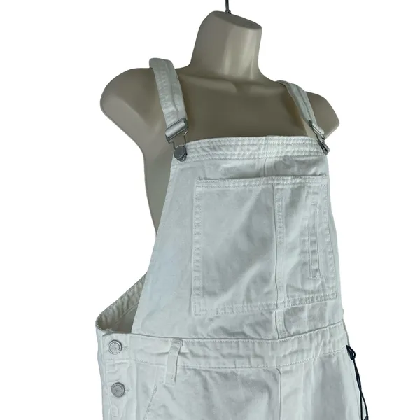 Blank NYC Side Low Cut Denim Shortall Lightbox White Size 31 - Image 7