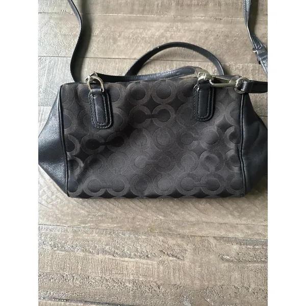 Coach Madison Op Art sateen black mini‎ satchel - Image 2