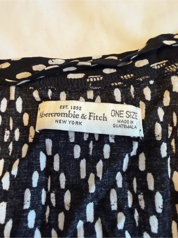 Abercrombie & Fitch Kimono Shawl Swim Suit Cover Up One Size Fringed Boho W4 - Image 4