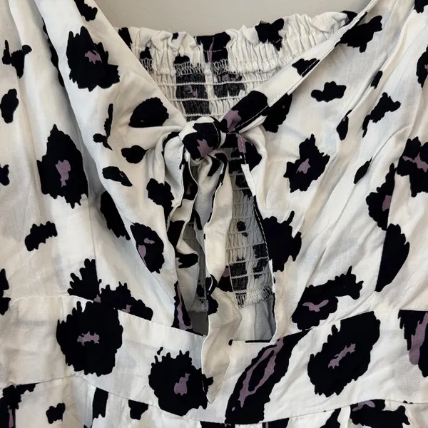 Amazon Black and White Patterned Midi Dress - Image 2