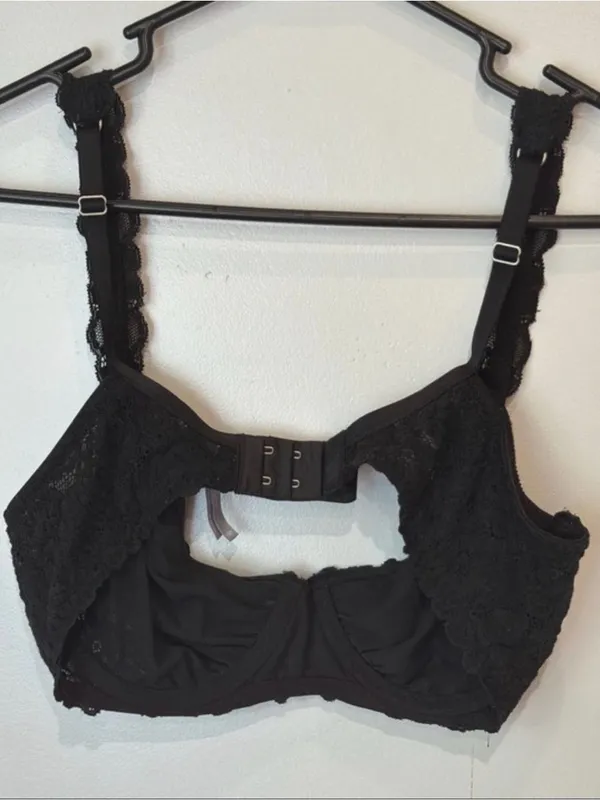 Aerie Black Lace Underwire Unlined Bralette - 34D #1200 - Image 3
