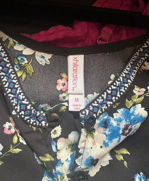 Floral And Black Romper Size M - Image 2