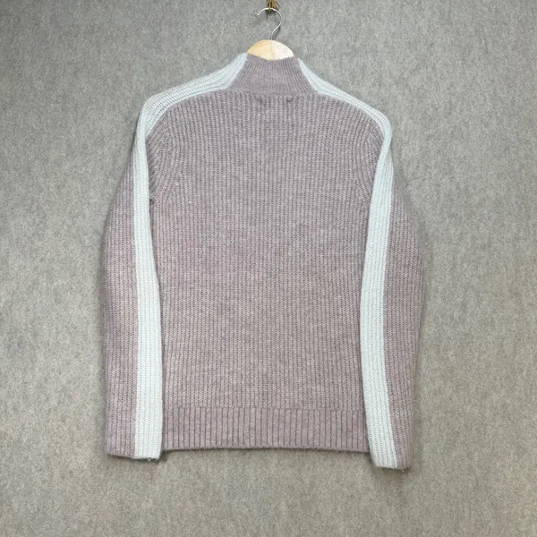Abercrombie & Fitch Mock Neck Ribbed Knit‎ Sweater Mauve Pink XS Preppy Casual - Image 2