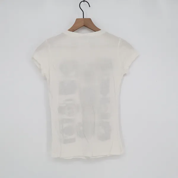A Fine Mess T-Shirt Womens S White Vintage Camera Graphic Excellent - Image 4