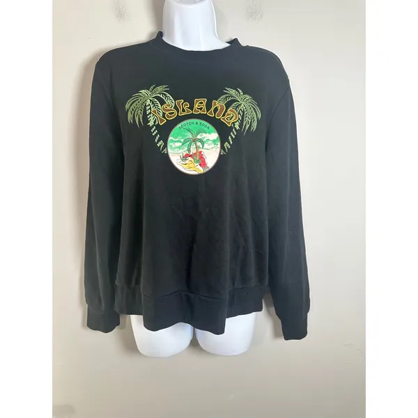 Scotch & Soda Maison Scotch Sun Ray Island Graphic Organic Cotton Sweatshirt S‎ - Image 3