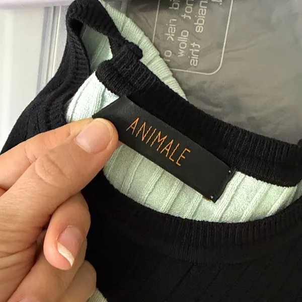 ANIMALE AMOUR Mint Striped Ski Sweater Top - Image 3