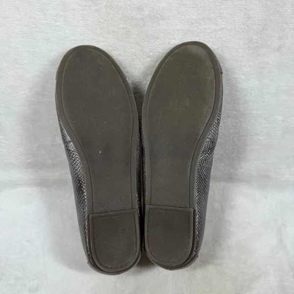 Vionic Minna Gunmetal Silver Snake Skin Ballet Flats Orthotic Size 7.5 - Image 12