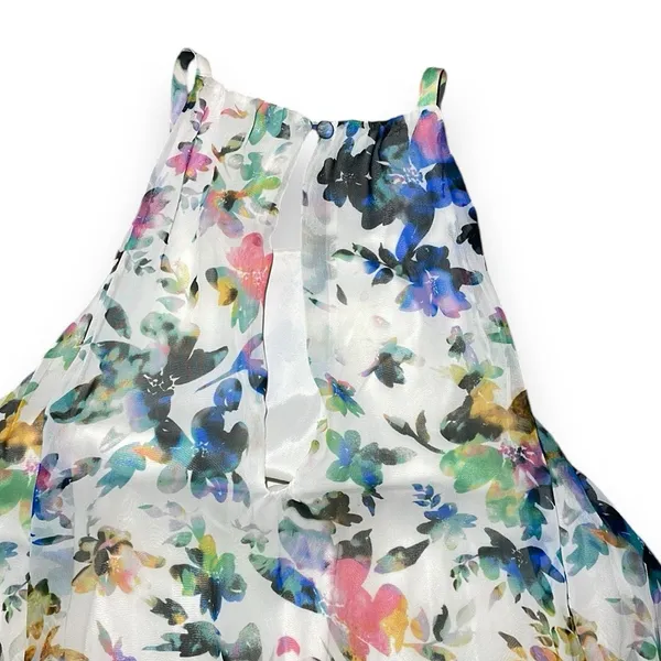 ASTR the Label Floral Halter Maxi Dress Womens 4 Multicolor‎ Excellent Pleated - Image 8