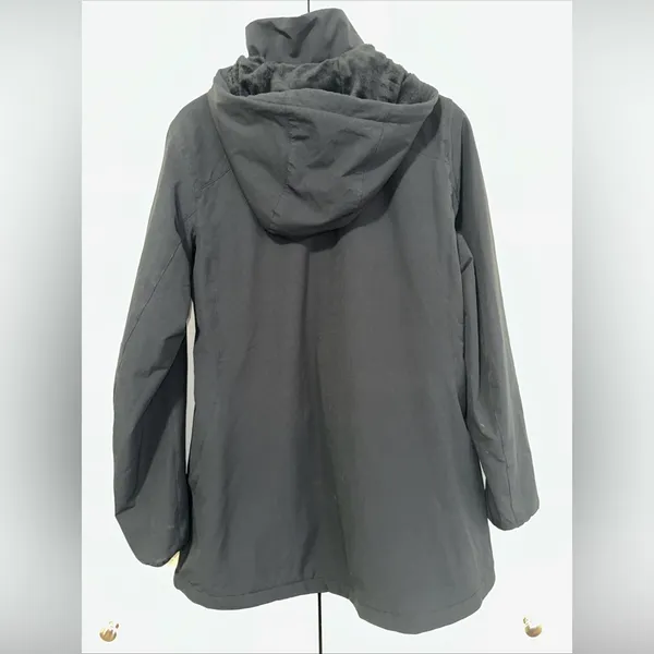 Duluth Trading Co Faux Fur Lined Hooded Full Zip Jacket L - Image 5