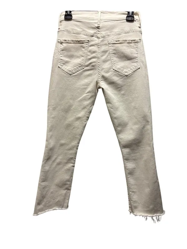 Mother The Insider Crop Step Fray Cream Puffs Jeans Size 29 - Image 6