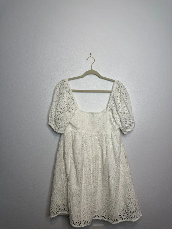 Lilly Pulitzer Kay Dress Resort White Cotton Size 12 - Image 7