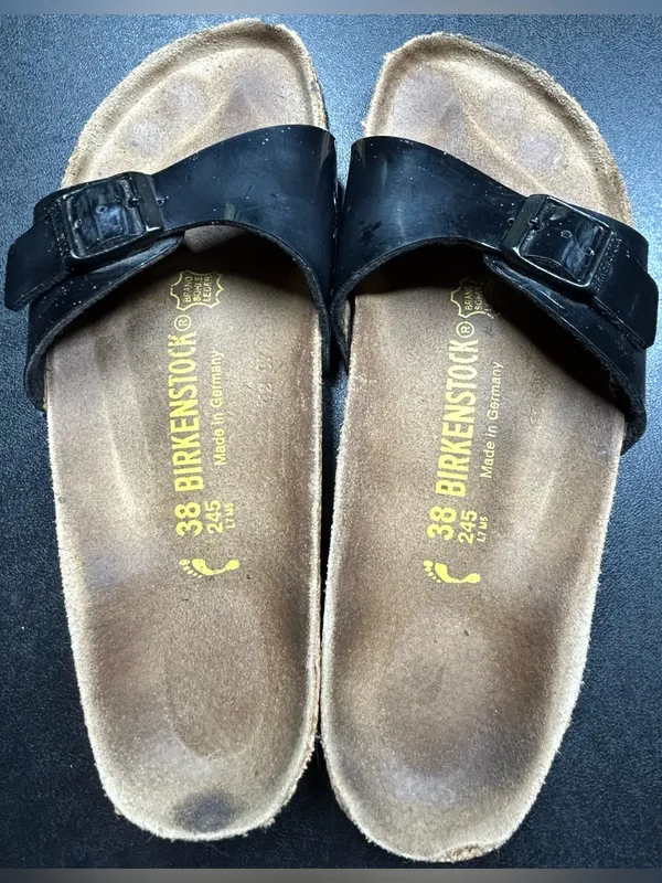 Birkenstock Women’s Size 38 US Size 7.5-8 Madrid Black Patent Sandals - Image 3
