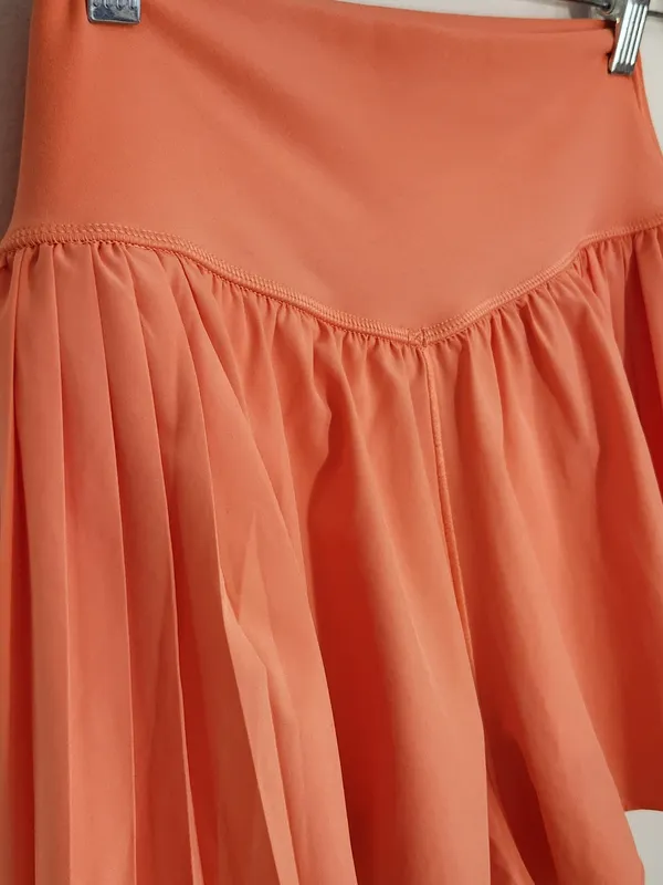 Aerie OFFLINE Real Me Coral Pleated Flowy Shorts Size Medium NWT - Image 3