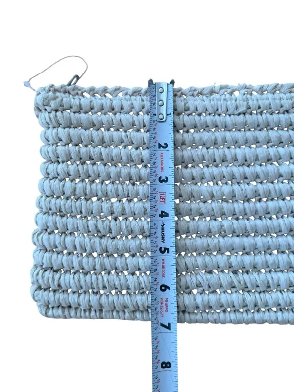 MARCUS BROTHERS Vintage Cream Woven Italian Clutch Bag - Image 3