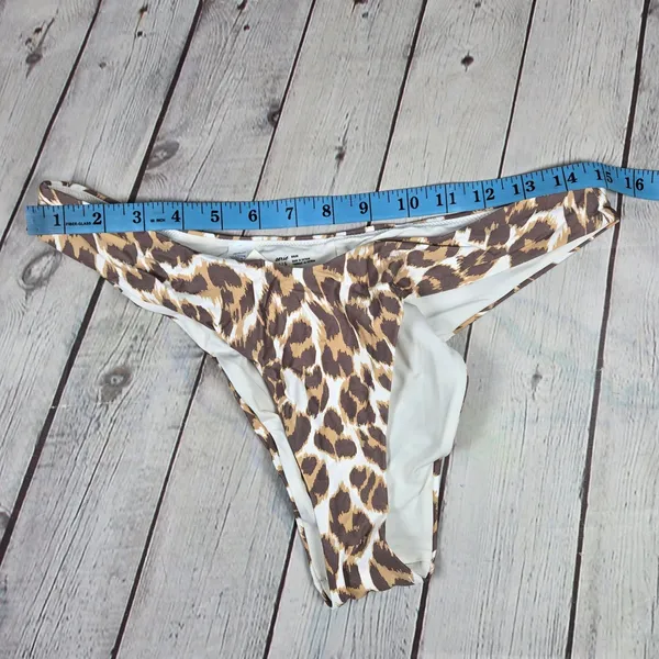 Aerie Leopard‎ Print High Waisted Bikini Bottoms Swimsuit Size L - Image 7