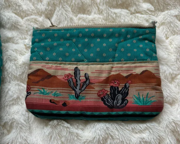 Vintage Cactus Print Shoulder Bag And Wallet Set - Image 3