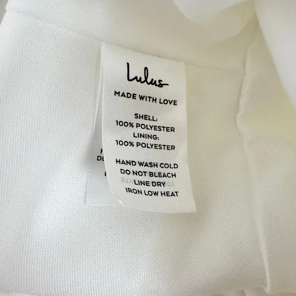 Lulus Charming Celebration White Taffeta Bow Mini Dress Wedding Bridal Small NWT - Image 13