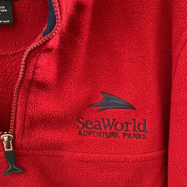 FINAL MARKDOWN Sea world 1/4 zip fleece pullover 8 - Image 2
