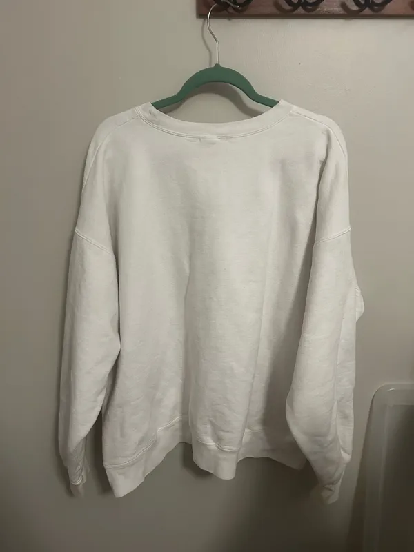 White The Bar Varsity Crewneck Sweatshirt - Image 2
