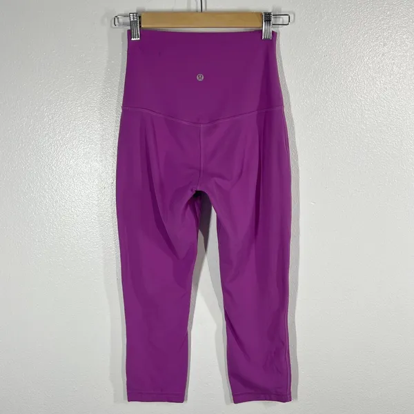 Lululemon Align High‎ Rise Crop Leggings Amethyst Purple Size 6 Athletic Yoga - Image 3